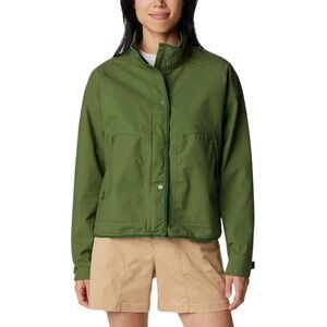 NWT Columbia Jacket Sage Lake Green Zip‎ Snap Collar Lightweight  XXL